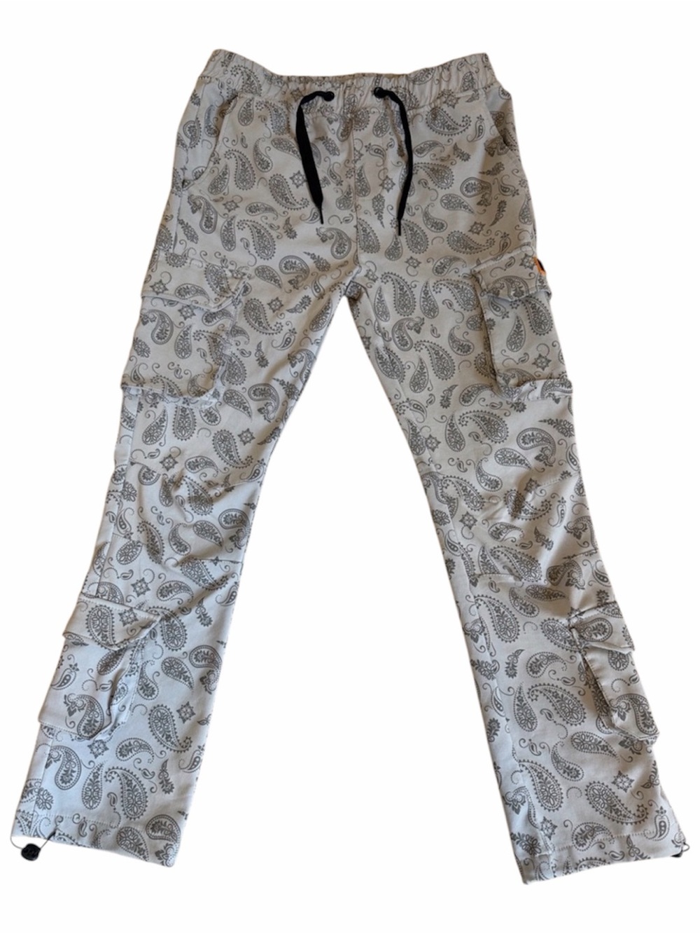 RGSTR Men's Gray Bandana Paisley Cargo Pants Size M